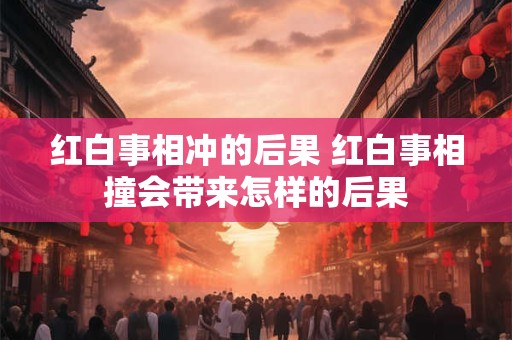 红白事相冲的后果 红白事相撞会带来怎样的后果