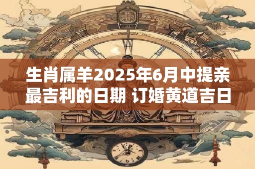 生肖属羊2025年6月中提亲最吉利的日期 订婚黄道吉日