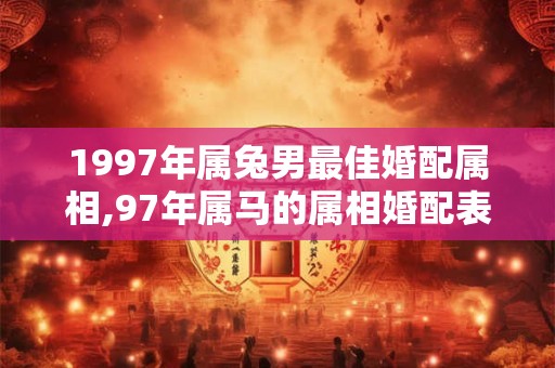 1997年属兔男最佳婚配属相,97年属马的属相婚配表