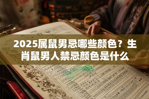 2025属鼠男忌哪些颜色？生肖鼠男人禁忌颜色是什么