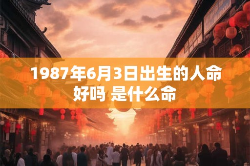 1987年6月3日出生的人命好吗 是什么命