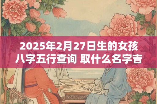 2025年2月27日生的女孩八字五行查询 取什么名字吉利
