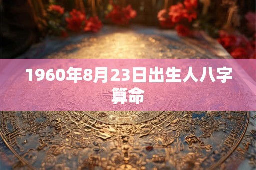1960年8月23日出生人八字算命