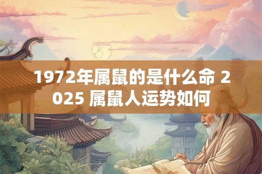 1972年属鼠的是什么命 2025 属鼠人运势如何