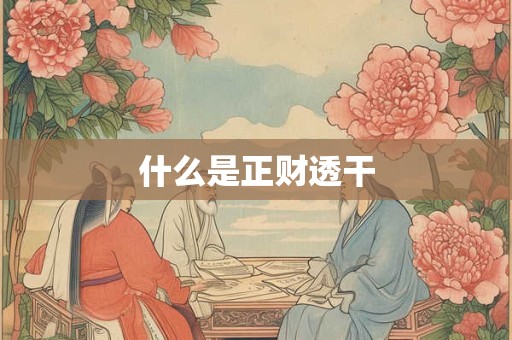 什么是正财透干