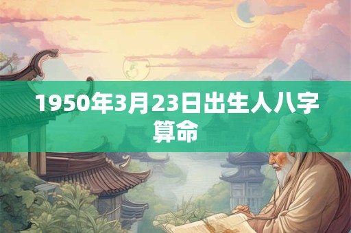 1950年3月23日出生人八字算命