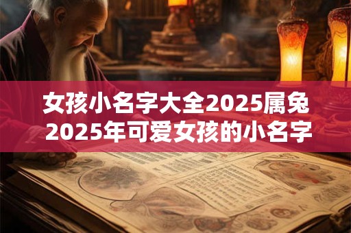 女孩小名字大全2026属兔 2026年可爱女孩的小名字大全有哪些属兔的