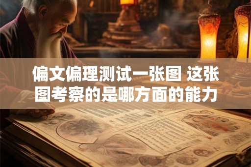 偏文偏理测试一张图 这张图考察的是哪方面的能力