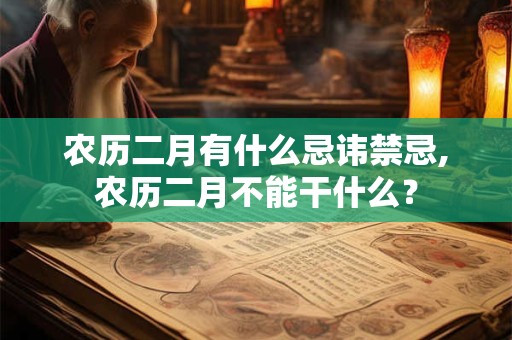 农历二月有什么忌讳禁忌,农历二月不能干什么？