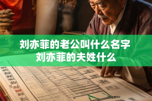 刘亦菲的老公叫什么名字 刘亦菲的夫姓什么
