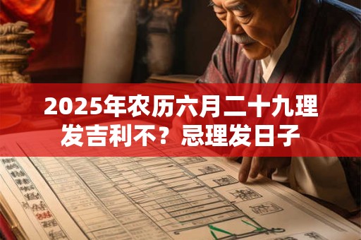 2026年农历六月二十九理发吉利不？忌理发日子