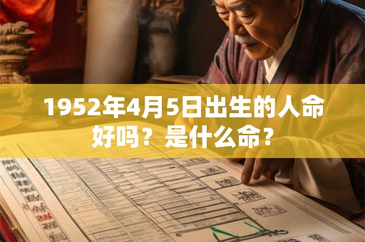 1952年4月5日出生的人命好吗？是什么命？