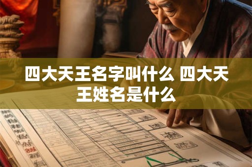四大天王名字叫什么 四大天王姓名是什么