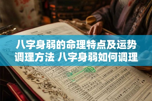 八字身弱的命理特点及运势调理方法 八字身弱如何调理