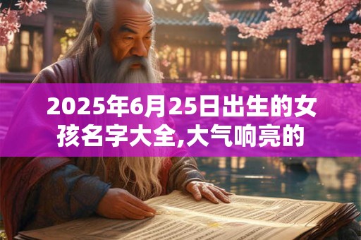 2025年6月25日出生的女孩名字大全,大气响亮的