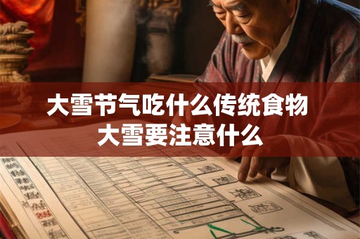 大雪节气吃什么传统食物 大雪要注意什么