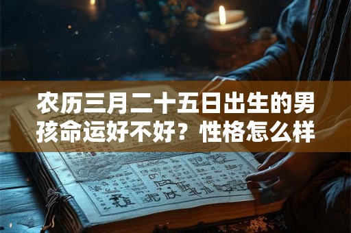 农历三月二十五日出生的男孩命运好不好？性格怎么样？