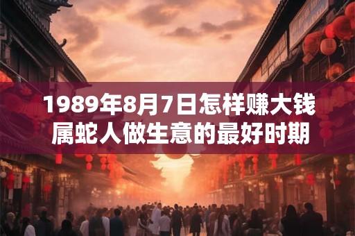1989年8月7日怎样赚大钱 属蛇人做生意的最好时期