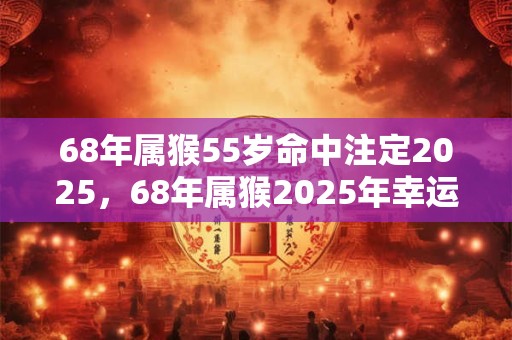 68年属猴55岁命中注定2025，68年属猴2025年幸运色