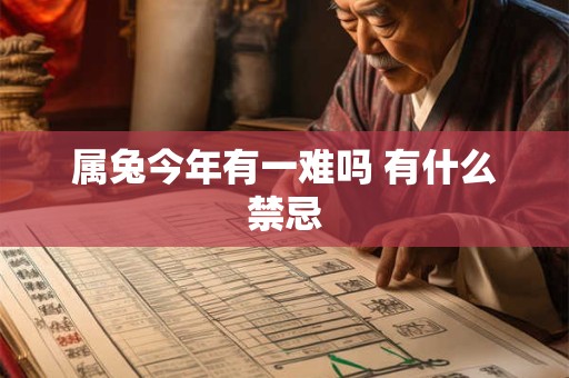 属兔今年有一难吗 有什么禁忌