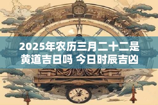 2025年农历三月二十二是黄道吉日吗 今日时辰吉凶