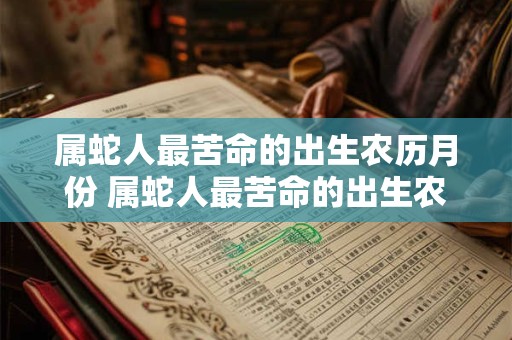 属蛇人最苦命的出生农历月份 属蛇人最苦命的出生农历月份是哪一个