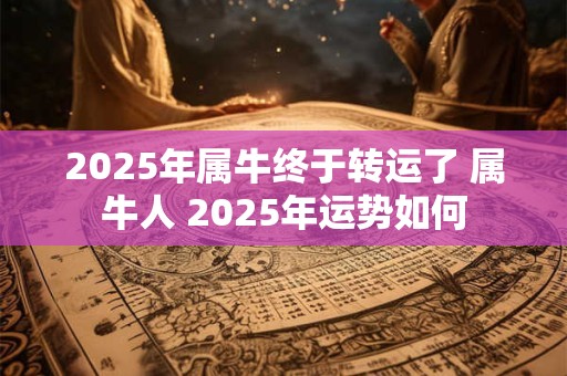 2025年属牛终于转运了 属牛人 2025年运势如何