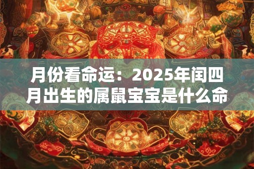 月份看命运：2025年闰四月出生的属鼠宝宝是什么命