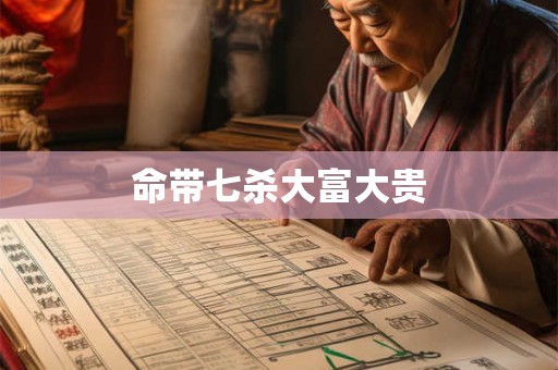 命带七杀大富大贵