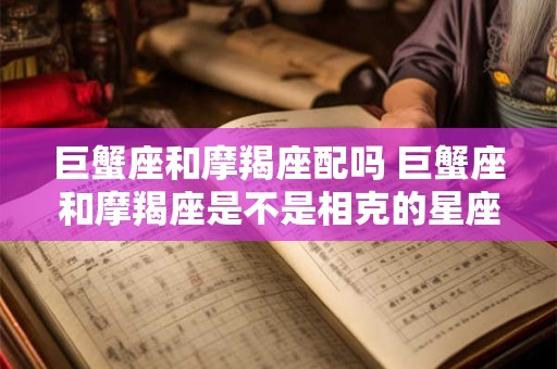 巨蟹座和摩羯座配吗 巨蟹座和摩羯座是不是相克的星座组合
