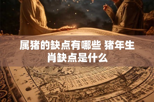 属猪的缺点有哪些 猪年生肖缺点是什么