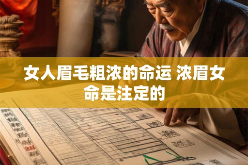 女人眉毛粗浓的命运 浓眉女命是注定的
