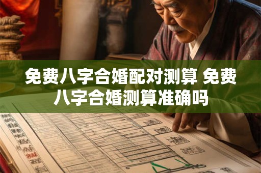免费八字合婚配对测算 免费八字合婚测算准确吗