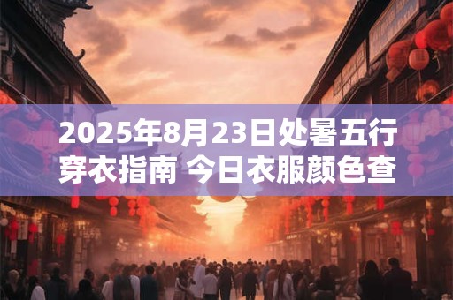 2025年8月23日处暑五行穿衣指南 今日衣服颜色查询
