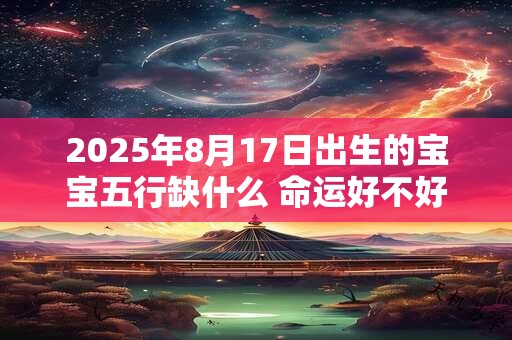 2025年8月17日出生的宝宝五行缺什么 命运好不好