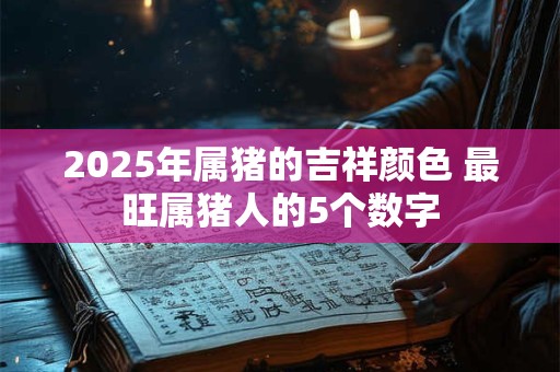 2025年属猪的吉祥颜色 最旺属猪人的5个数字