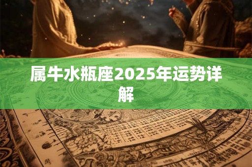 属牛水瓶座2025年运势详解 属牛水瓶座2025年运势详解