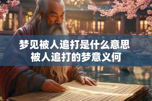 梦见被人追打是什么意思 被人追打的梦意义何