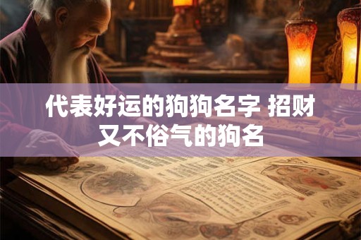 代表好运的狗狗名字 招财又不俗气的狗名