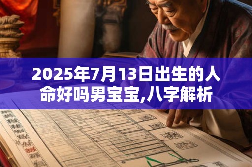 2025年7月13日出生的人命好吗男宝宝,八字解析