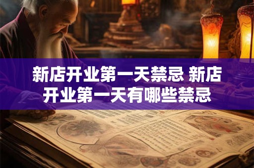 新店开业第一天禁忌 新店开业第一天有哪些禁忌