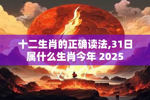 十二生肖的正确读法,31日属什么生肖今年 2025