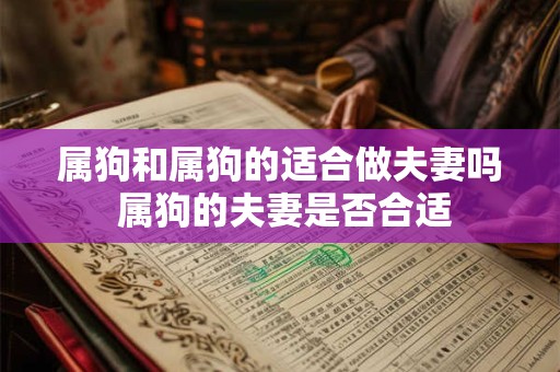 属狗和属狗的适合做夫妻吗 属狗的夫妻是否合适