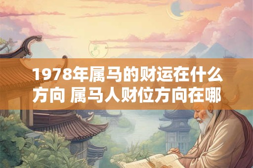 1978年属马的财运在什么方向 属马人财位方向在哪