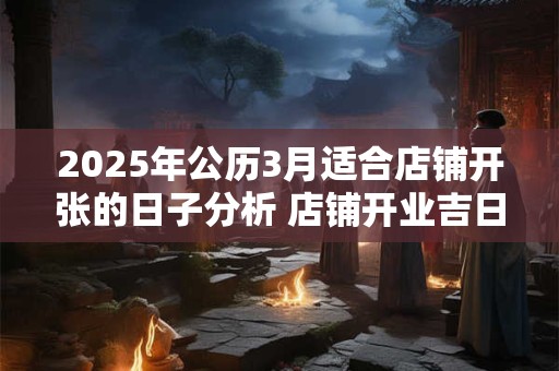 2025年公历3月适合店铺开张的日子分析 店铺开业吉日
