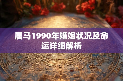 属马1990年婚姻状况及命运详细解析