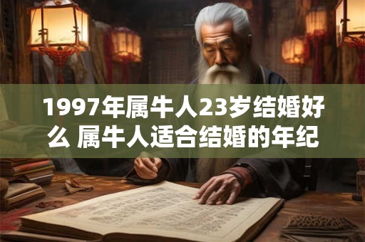1997年属牛人23岁结婚好么 属牛人适合结婚的年纪
