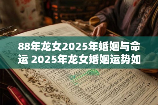 88年龙女2025年婚姻与命运 2025年龙女婚姻运势如何