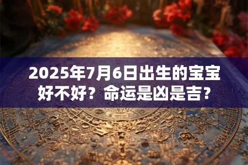 2025年7月6日出生的宝宝好不好？命运是凶是吉？