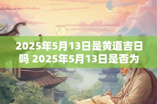 2025年5月13日是黄道吉日吗 2025年5月13日是否为黄道吉日